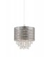 Ceiling Pendant Light Chrome, Clear Glass Drops, E27 - 1