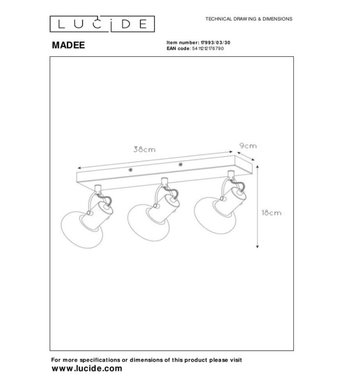 Madee Modern Ceiling Spotlight Bar-8