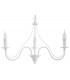 3 Light Multi Arm Chandelier White, E14 - 1
