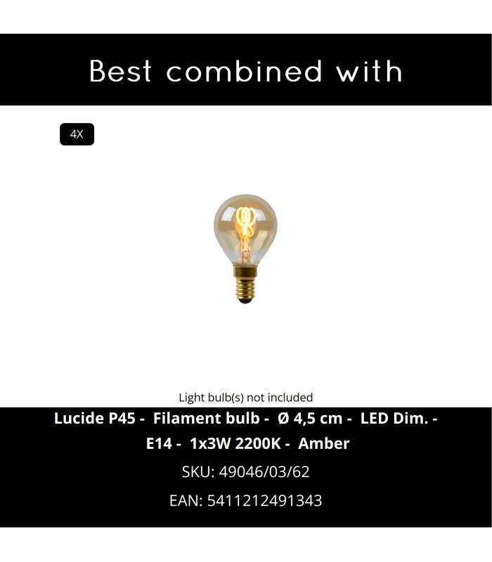 Madee Modern Ceiling Spotlight - 4xE14 - Black