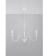 3 Light Multi Arm Chandelier White, E14 - 2