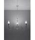 3 Light Multi Arm Chandelier White, E14 - 4