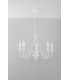 5 Light Multi Arm Chandelier White, E14 - 4
