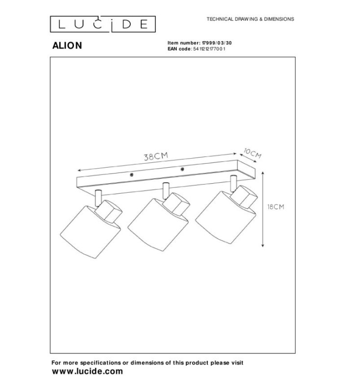 Alion Classic Ceiling Spotlight Bar-7