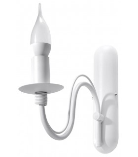 1 Light Candle Candle Wall Light White, E14 - 1