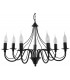 7 Light Multi Arm Chandelier Black, E14 - 1
