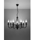 7 Light Multi Arm Chandelier Black, E14 - 2