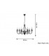 7 Light Multi Arm Chandelier Black, E14 - 4