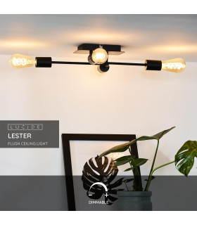 Lester Modern Flush Ceiling Light-2