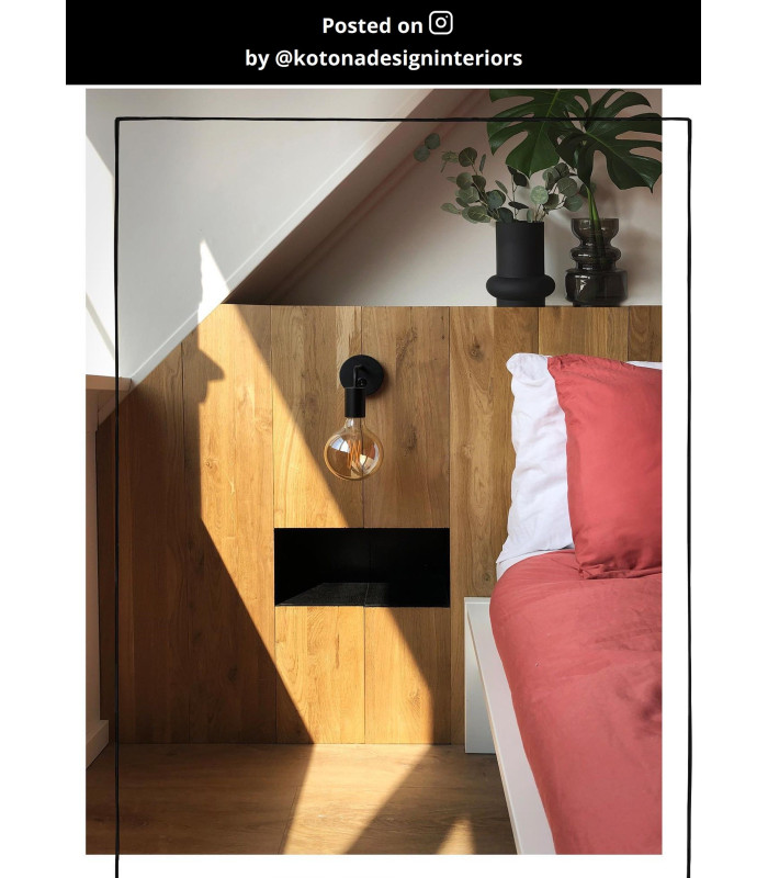 Leanne Modern Wall Light - 1xE27 - Black