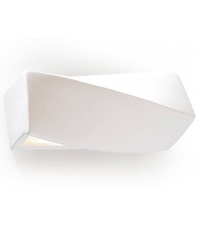 1 Light Ceramic Flush Wall Light White, E27 - 1