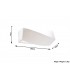 1 Light Ceramic Flush Wall Light White, E27 - 3