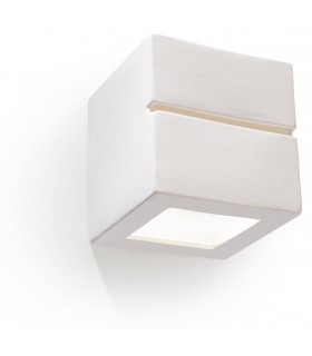 1 Light Ceramic Flush Wall Light White, E27 - 1