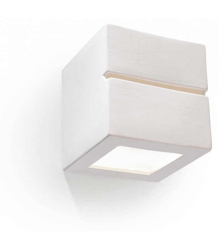 1 Light Ceramic Flush Wall Light White, E27 - 1