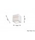 1 Light Ceramic Flush Wall Light White, E27 - 4