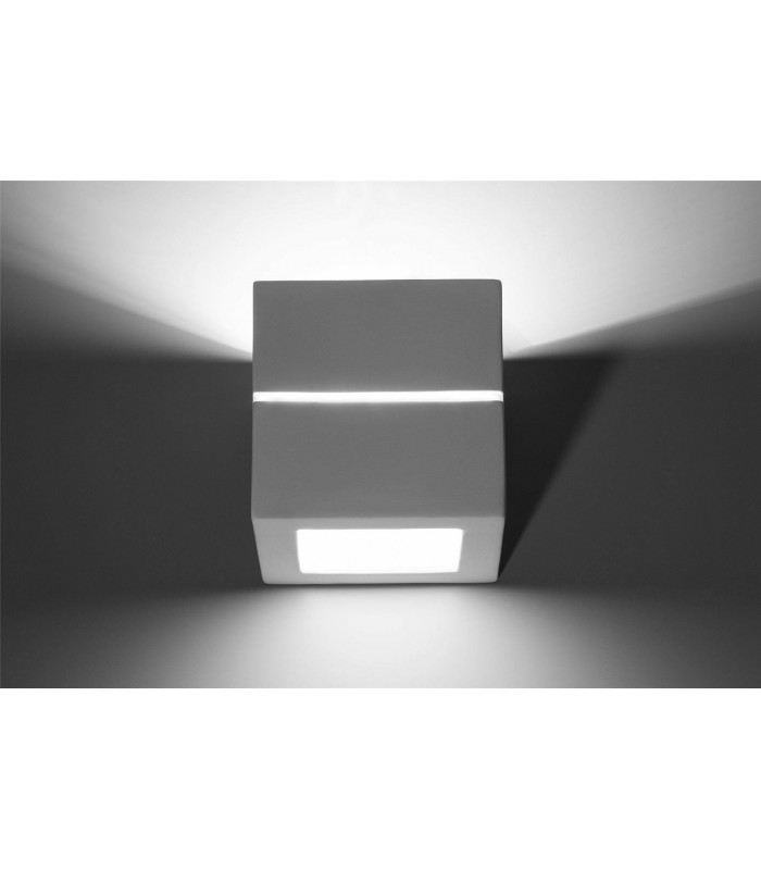 1 Light Ceramic Flush Wall Light White, E27 - 5