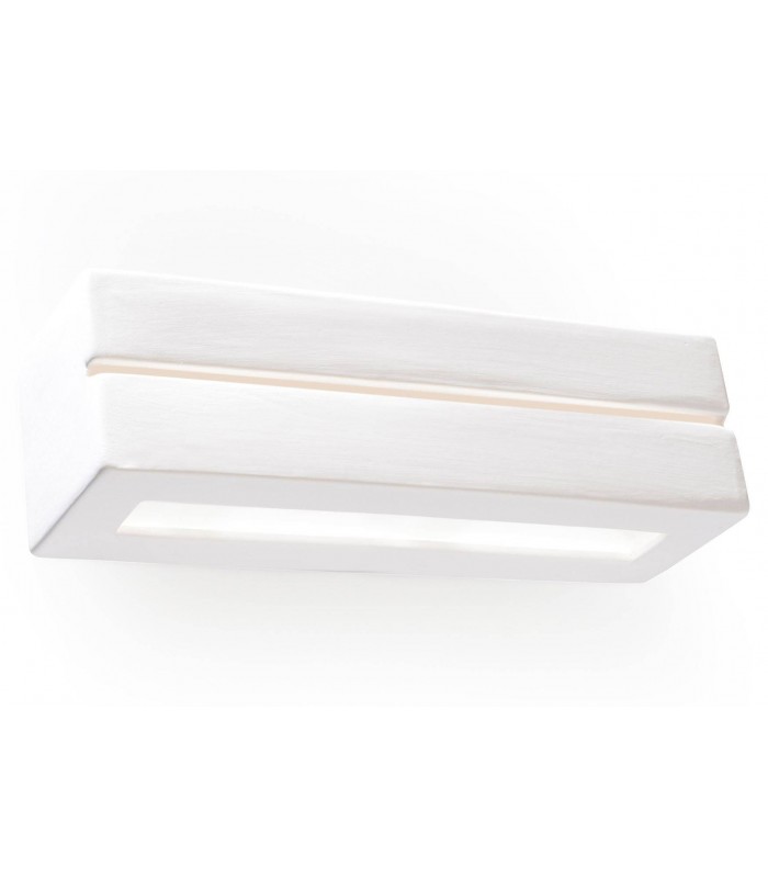 1 Light Ceramic Flush Wall Light White, E27 - 1