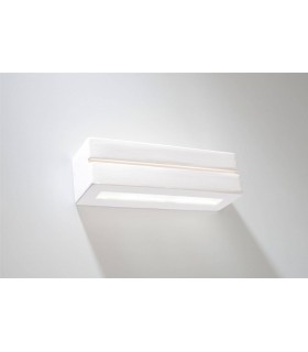 1 Light Ceramic Flush Wall Light White, E27 - 2