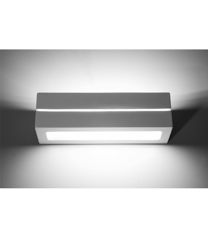 1 Light Ceramic Flush Wall Light White, E27 - 4