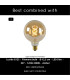 EU Plug - Leanne Modern Floor Lamp - 1xE27 - Black