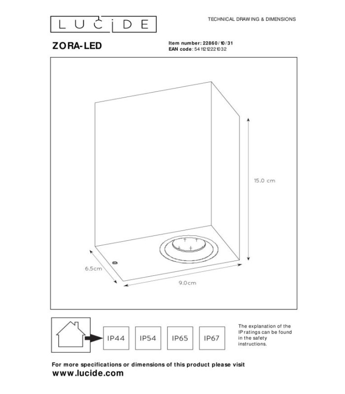 Zora-Led Modern Rectangle Up Down Wall Spotlight Outdoor-7