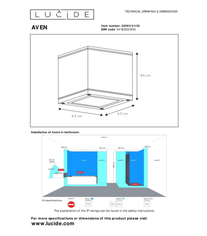 Aven Modern Surface Mounted Ceiling Spotlight Bathroom-5
