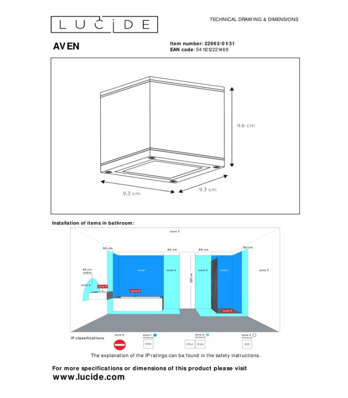 Aven Modern Surface Mounted Ceiling Spotlight Bathroom-5