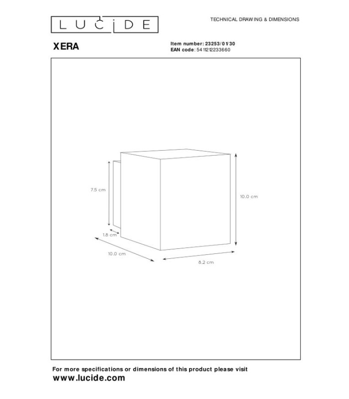 Xera Modern Square Up Down Wall Light-7