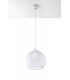 1 Light Glass Dome Ceiling Pendant Transparent, Chrome, E27 - 3