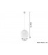 1 Light Glass Dome Ceiling Pendant Transparent, Chrome, E27 - 4