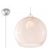 1 Light Glass Dome Ceiling Pendant Champagne, Chrome, E27 - 1