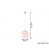 1 Light Glass Dome Ceiling Pendant Champagne, Chrome, E27 - 2