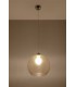 1 Light Glass Dome Ceiling Pendant Champagne, Chrome, E27 - 4