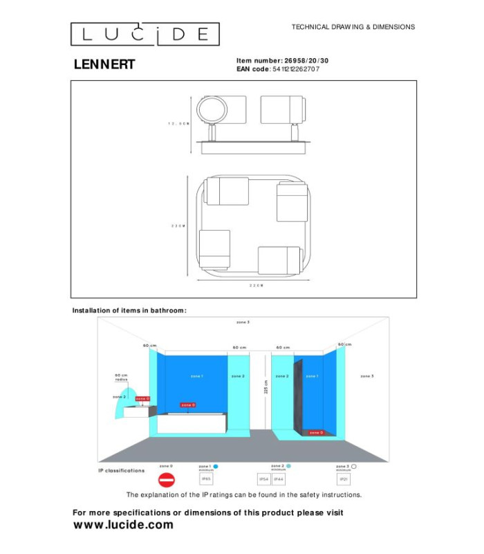 Lennert Modern Ceiling Spotlight Bathroom-11