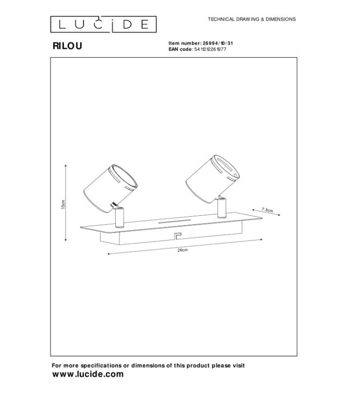 Rilou Modern Twin Ceiling Spotlight-5