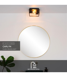 Carlyn Modern Flush Ceiling Light Bathroom-2
