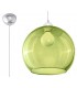 1 Light Glass Dome Ceiling Pendant Green, Chrome, E27 - 1