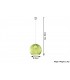 1 Light Glass Dome Ceiling Pendant Green, Chrome, E27 - 2
