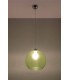 1 Light Glass Dome Ceiling Pendant Green, Chrome, E27 - 4