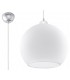1 Light Glass Dome Ceiling Pendant White, Chrome, E27 - 1