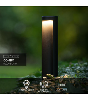 Combo Modern Tall Bollard Light Outdoor-2