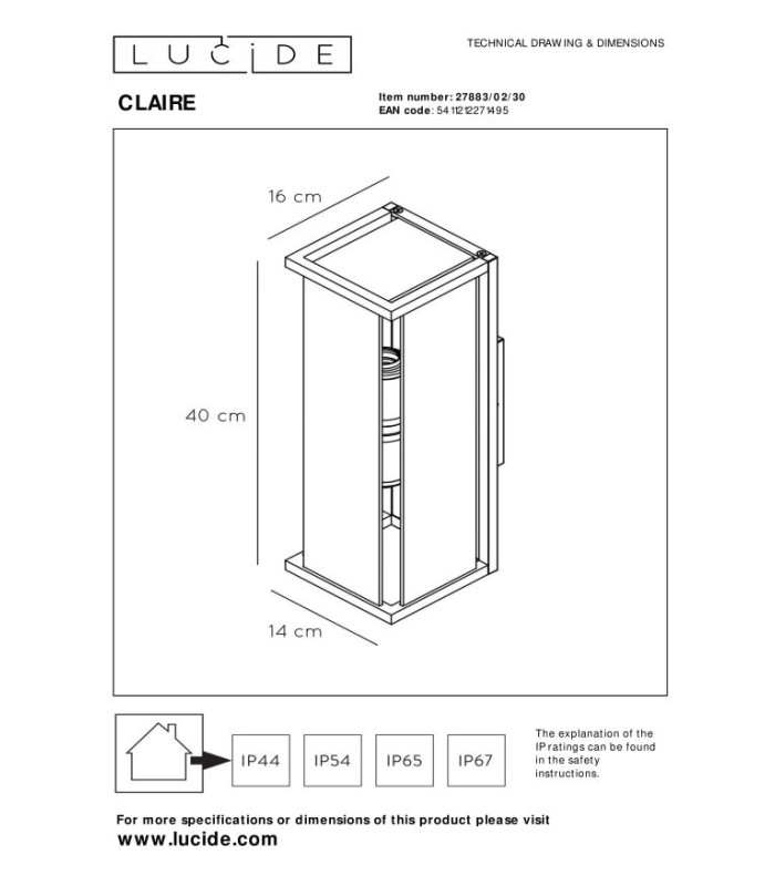 Claire Vintage 40cm Twin Wall Lantern Light Outdoor-7
