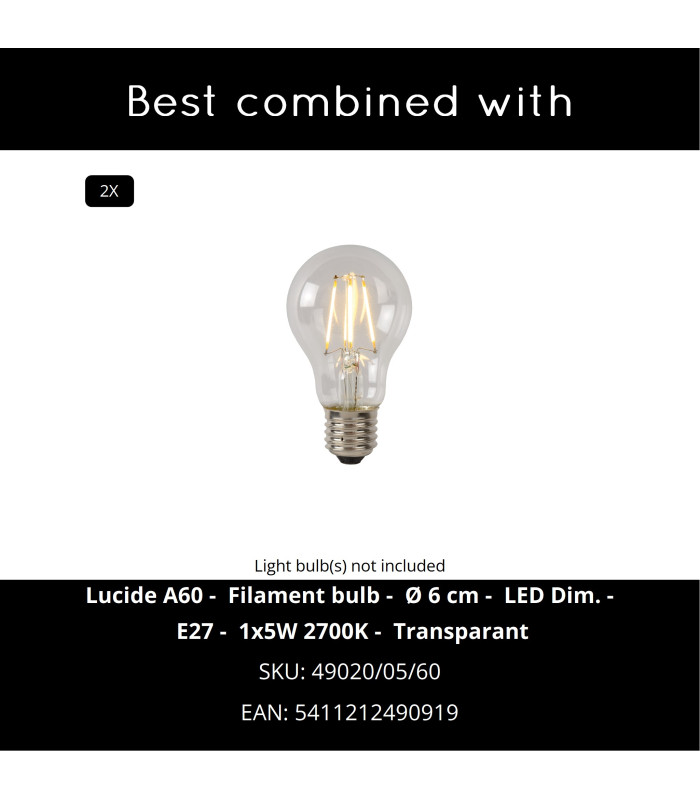 Claire Vintage 40cm Twin Wall Lantern Light Outdoor - 2xE27 - IP54 - Anthracite