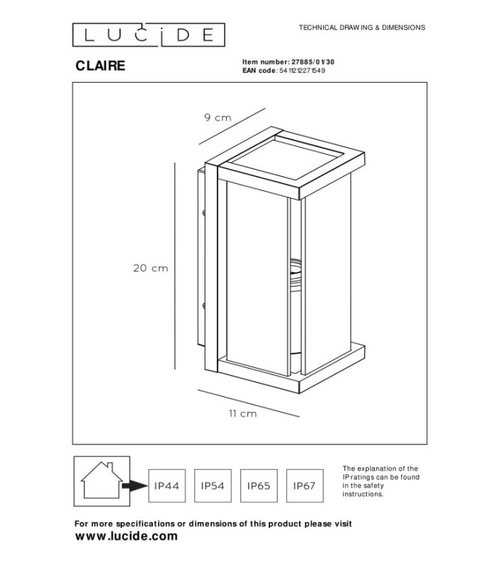 Claire Modern Wall Lantern Light Outdoor-11