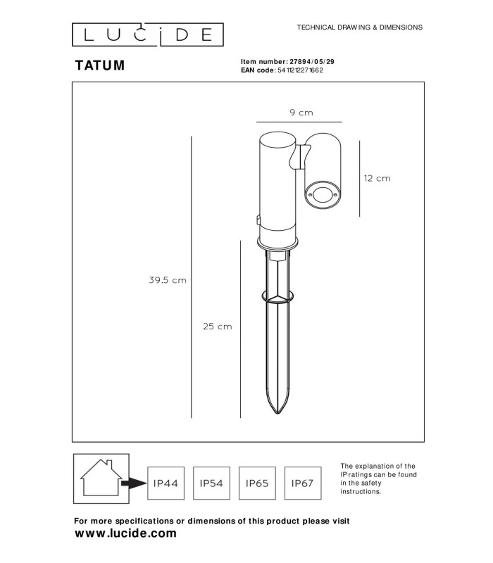 Tatum Modern Spike Garden Spotlight Outdoor-9