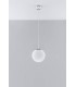 1 Light Globe Pendant White, Chrome, E27 - 2