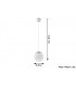 1 Light Globe Pendant White, Chrome, E27 - 4