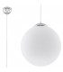 1 Light Globe Pendant White, Chrome, E27 - 1