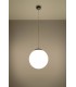 1 Light Globe Pendant White, Chrome, E27 - 2