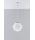1 Light Globe Pendant White, Chrome, E27 - 3